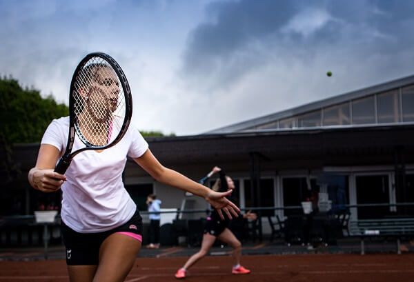 Tennisspielerinnen beim Training