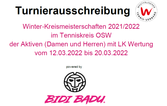 Winter-Kreismeisterschaften in Olpe-Siegen-Wittgenstein beim TCM