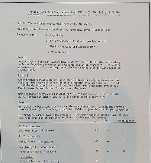 Protokoll der Gründungsversammmlung