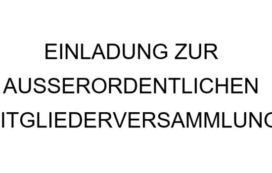 Einladung zu einer außerordentlichen Mitgliederversammlung